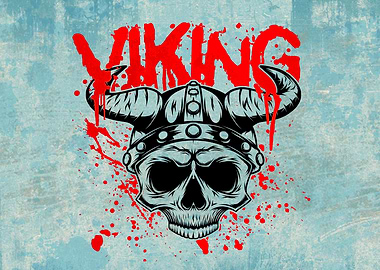 Viking skull Illustration