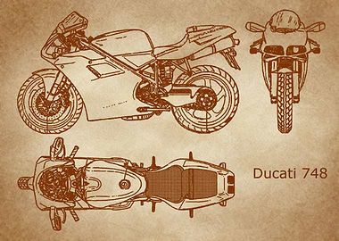 Ducati 748 Blueprint old