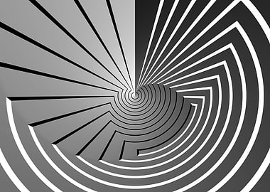 Circular perspective bnw