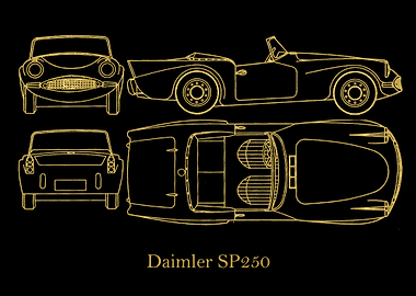 Daimler SP250 gold