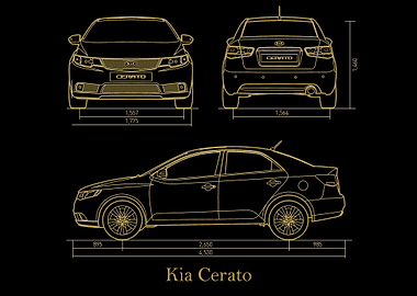 Kia Cerato 2009 gold