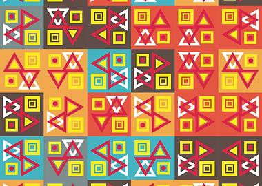 Tiled geometric pattern