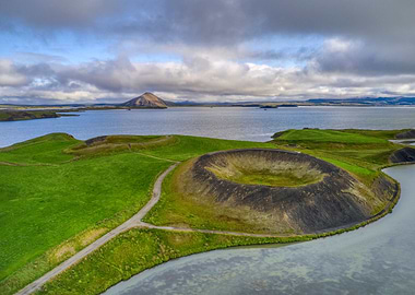 Myvatn in Iceland by Drone