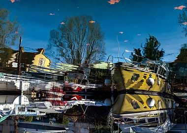 Small boats on the river