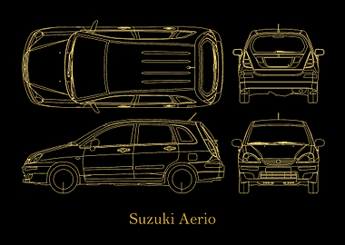 Suzuki Aerio 2005 gold