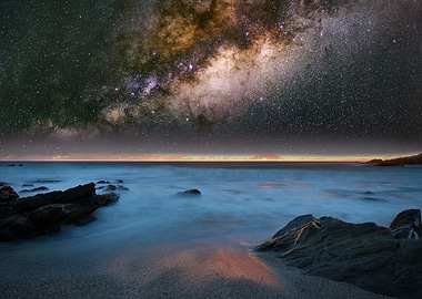 Milky Way over the coast 1