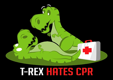 TRex Hates CPR Dino Fan G
