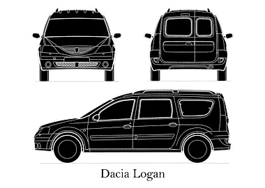 Dacia Logan 2005 Blueprint