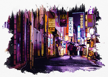 Japanese Night Street