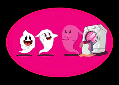 Laundry Mistake Ghosts Pin