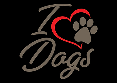 I Love Dogs Dog Lover Pu
