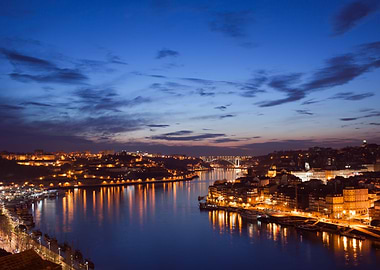 Porto and Gaia at Dusk