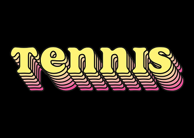 Tennis girl retro vintage
