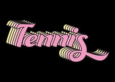 Tennis girl retro vintage