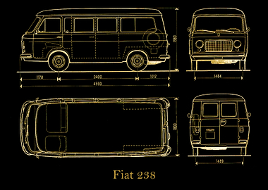 Fiat 238 1982 gold