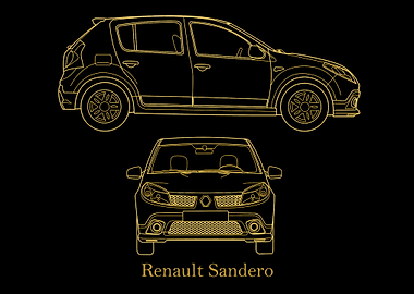Renault Sandero 2010 gold