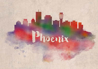 Phoenix Watercolor City