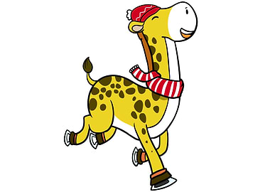 Skiing Giraffe