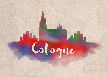 Cologne Watercolor City