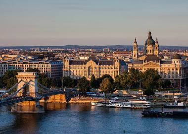 Budapest Sunset Cityscape