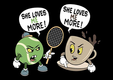 tennis coffee lover comic