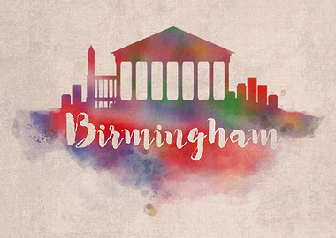 Birmingham Watercolor City