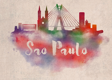 Sao Paulo Watercolor City
