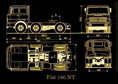 Fiat 180 NT Blueprint gold