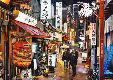 Tokyo Laneway at Night