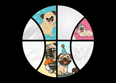 Pug Basketball Cute Ball