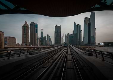 Dubai Skyline Framed