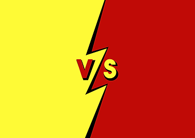 VS lightning bold red yell