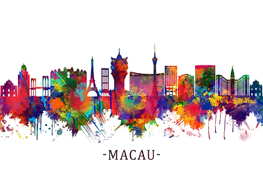 Macau China Skyline