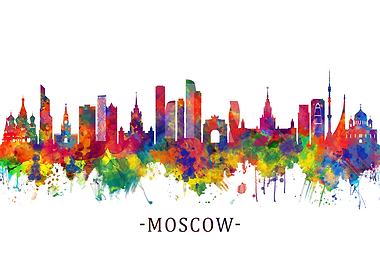 Moscow Russia Skyline