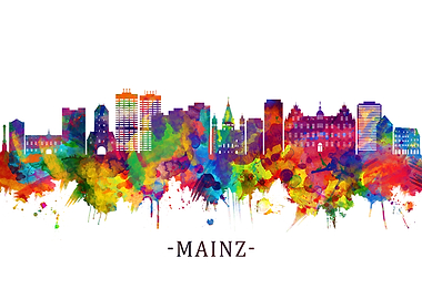 Mainz Germany Skyline
