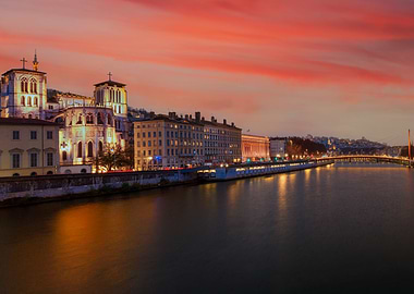Sunset over Lyon
