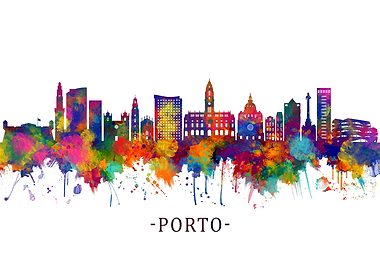 Porto Portugal Skyline