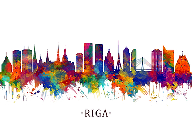 Riga Latvia Skyline