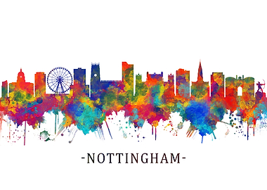 Nottingham England Skyline