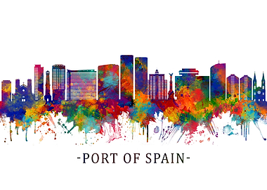 Port Of Spain Skyline