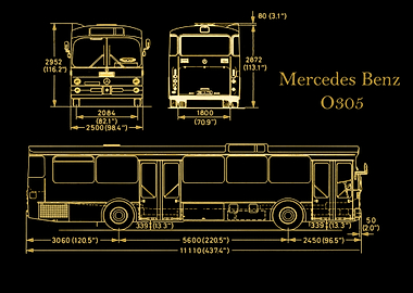 Mercedes Benz O305 gold