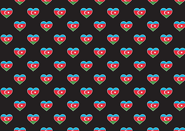 Love Azerbaijan flag Motif