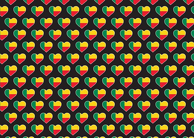 Love Benin flag Motif