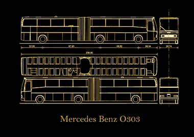 Mercedes Benz O303 gold