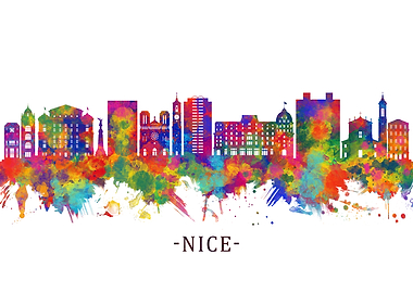Nice France Skyline