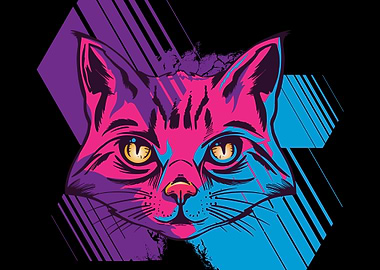 Freaky Trippy Cat Face Psy