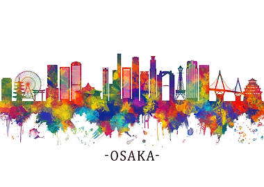 Osaka Japan Skyline