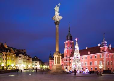 Warsaw Old Town By Night