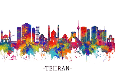 Tehran Iran Skyline