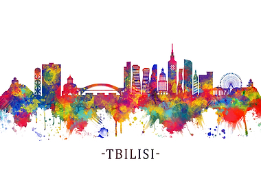 Tbilisi Georgia Skyline
